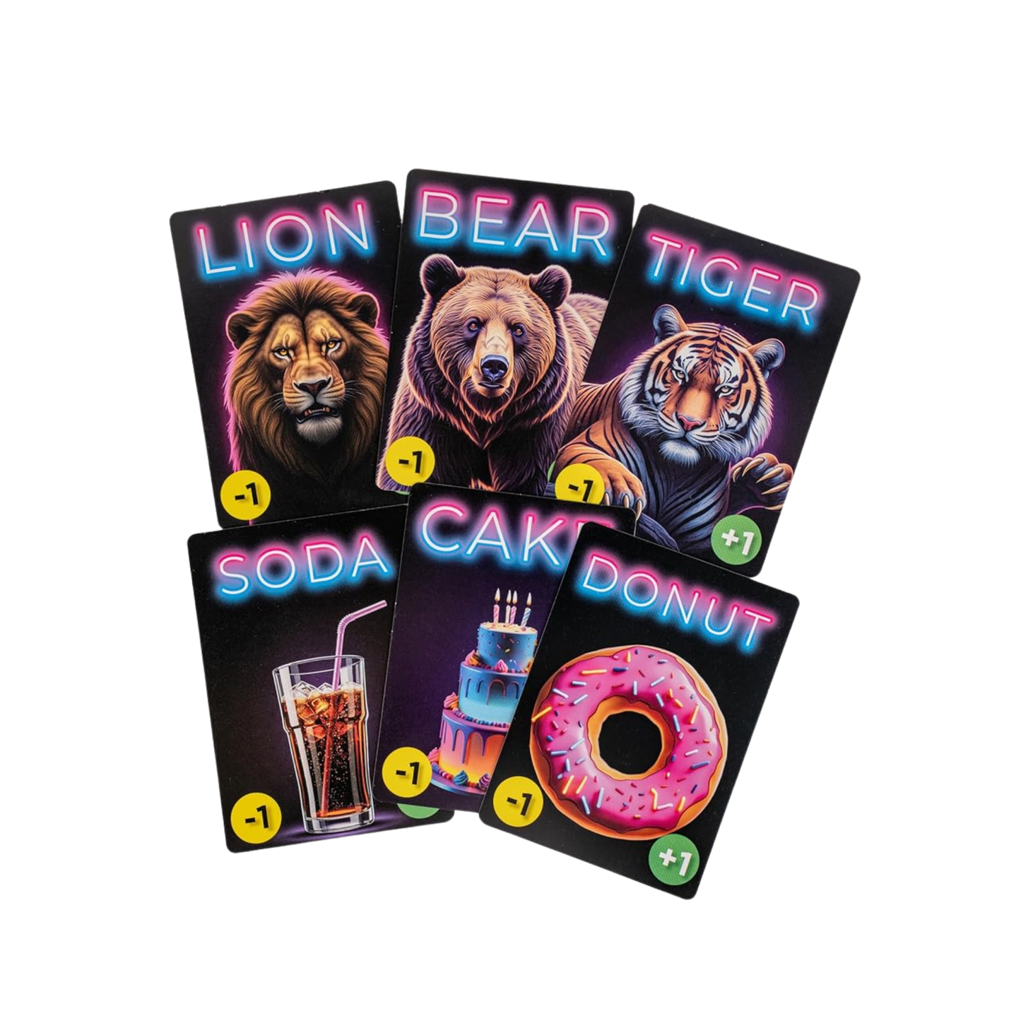 Lion Bear Tiger Cake Donut: Category Word Game